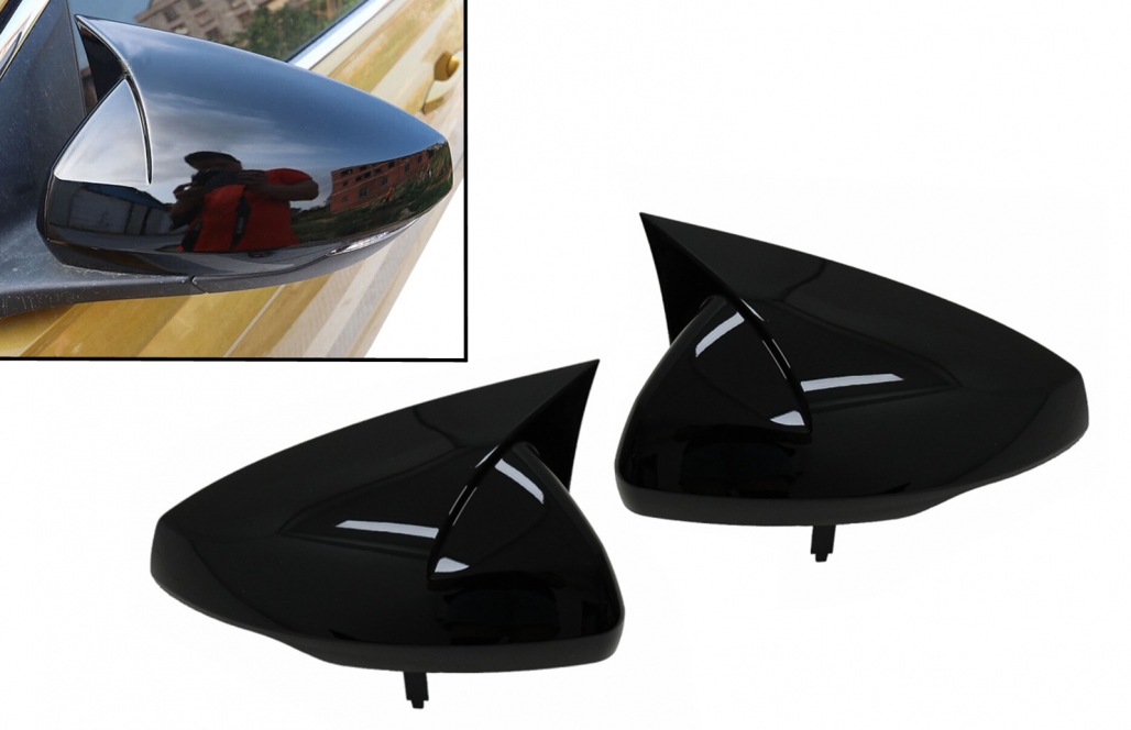 Spiegelkappen Volkswagen Polo AW MK6 17-20 Glans Zwart
