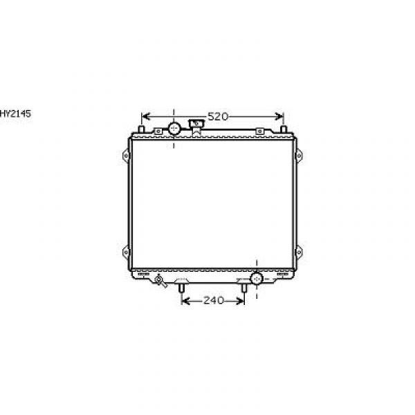 Radiator TERRACAN 01-03 508x567 2.5 TDI C-TD +/-AC