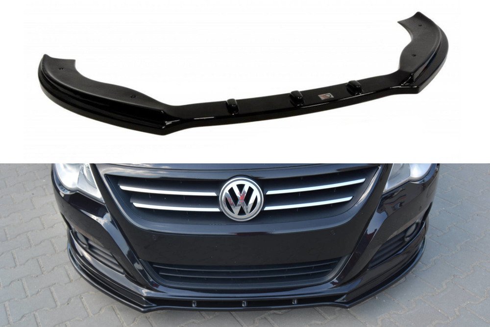 Voorspoiler VW Passat CC Glans Zwart