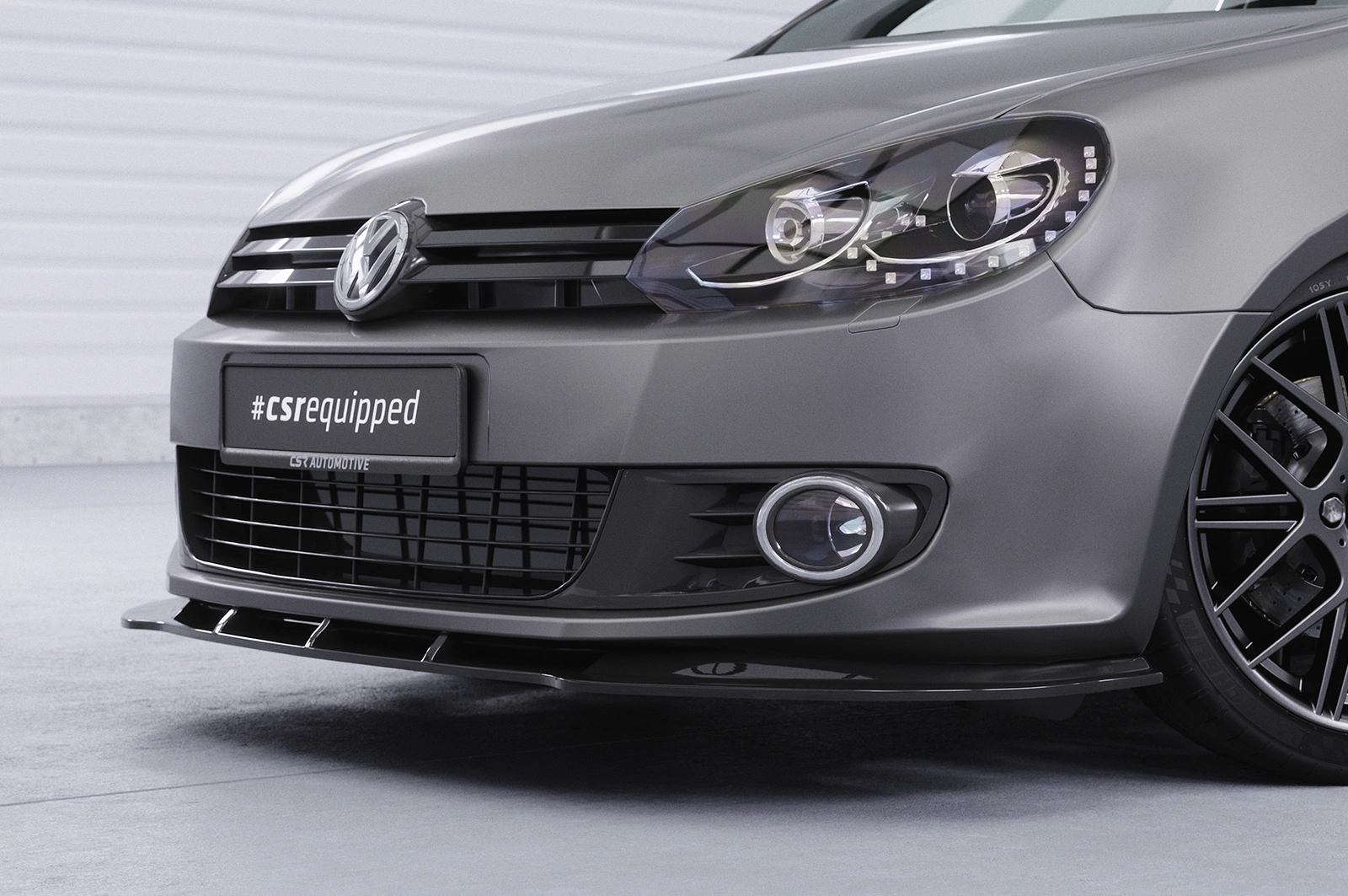Voorspoiler VW Golf 6 glans zwart   2008-2012