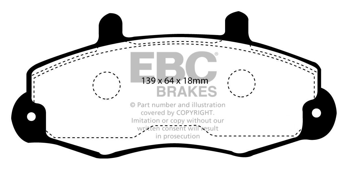 EBC Brakes FORD BEDRIJFSWAGEN Tourneo 2.5 94-2000 Remblokken voo