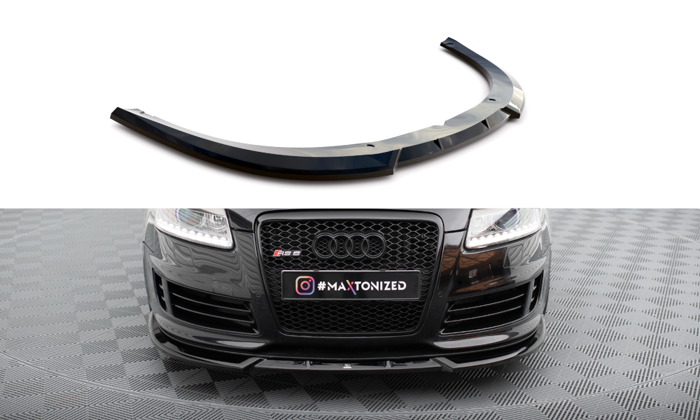 Voorspoiler V.1 Audi RS6 C6 Avant Maxton Glans Zwart