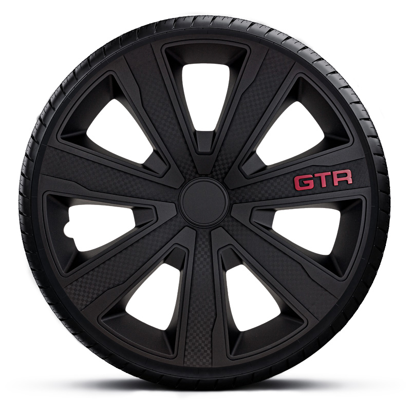 4-Delige J-Tec Wieldoppenset GTR Carbon 16-inch zwart