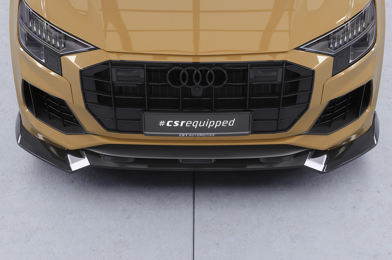 Voorspoiler Audi Q8 4M glans zwart