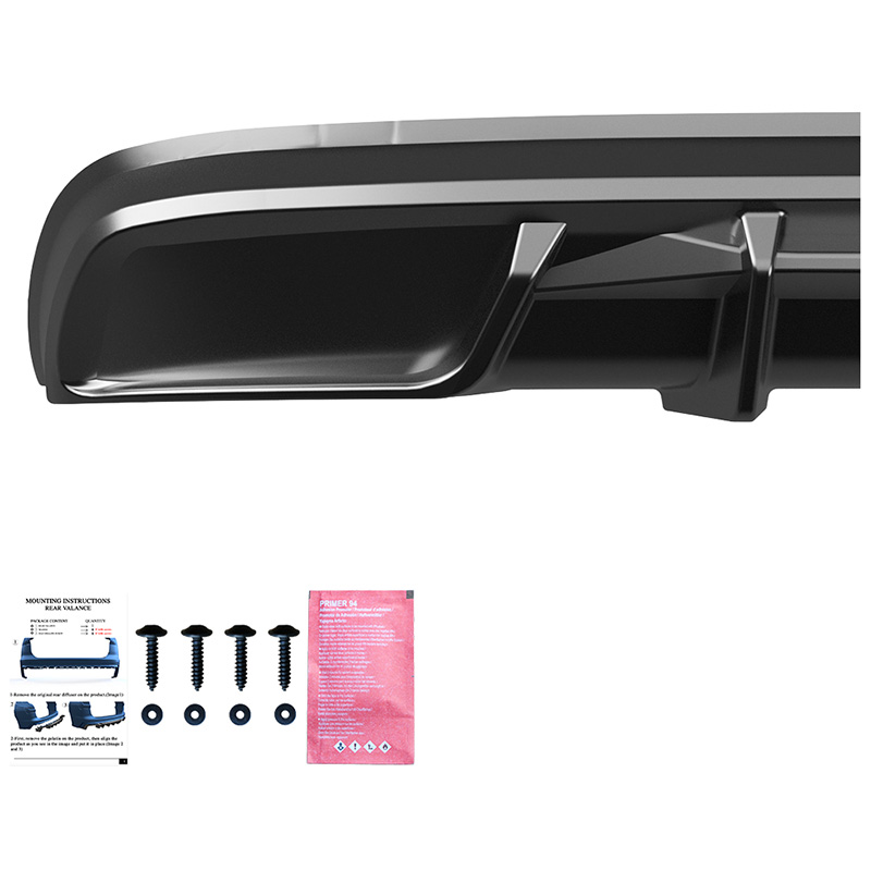 Oneway Achterbumperskirt (Diffuser)  Skoda Kodiaq I (NS7) Sportline 2017-2024 - Glanzend zwart