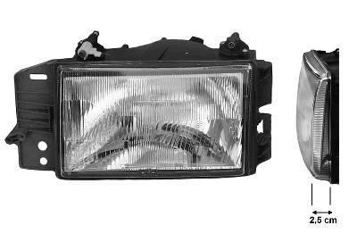 koplamp, H4, rechts,-06/1993 Fiat Tipo, 1988-1995