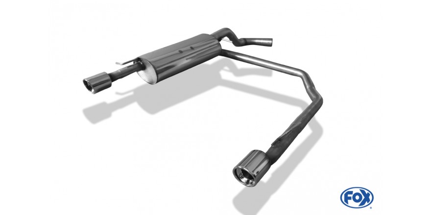 VW Golf IV Einddemper Uitgang rechts/links 63,5mm - 1x90 Typ 17