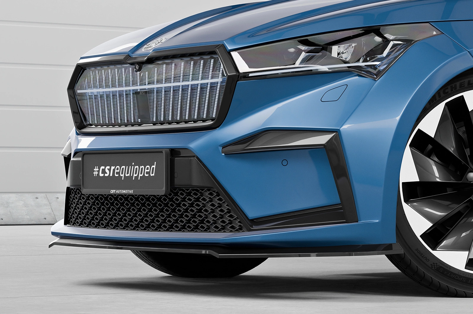 Voorspoiler Skoda Enyaq glans zwart
