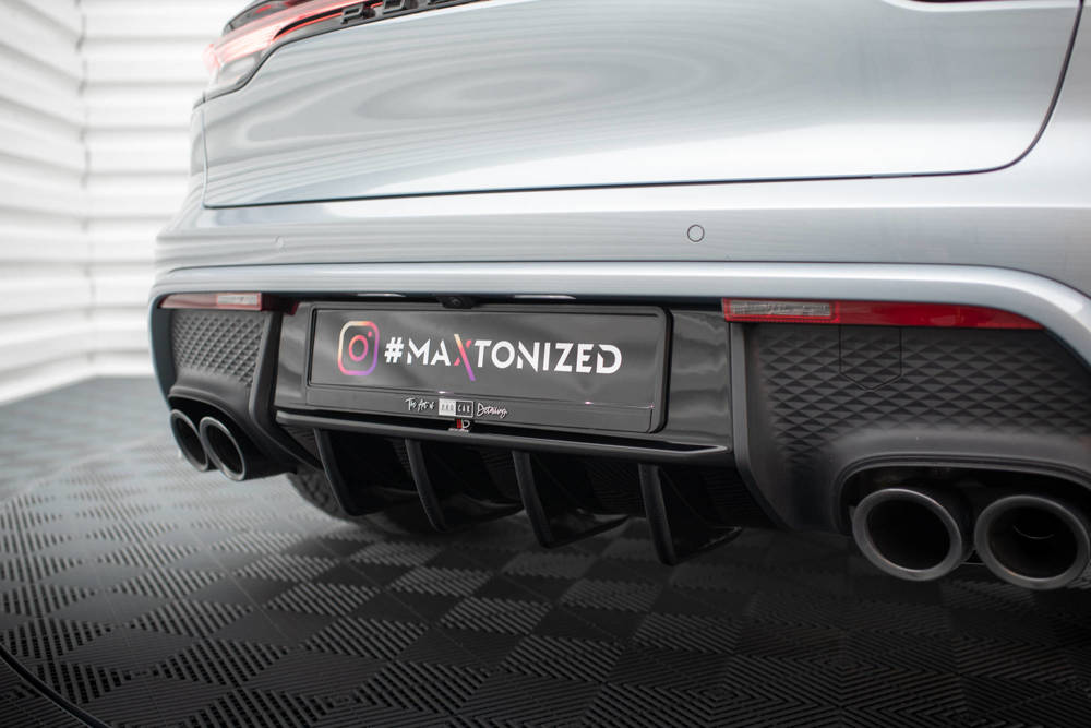 Diffuser Porsche Macan Mk1 Facelift 2 Maxton Glans Zwart