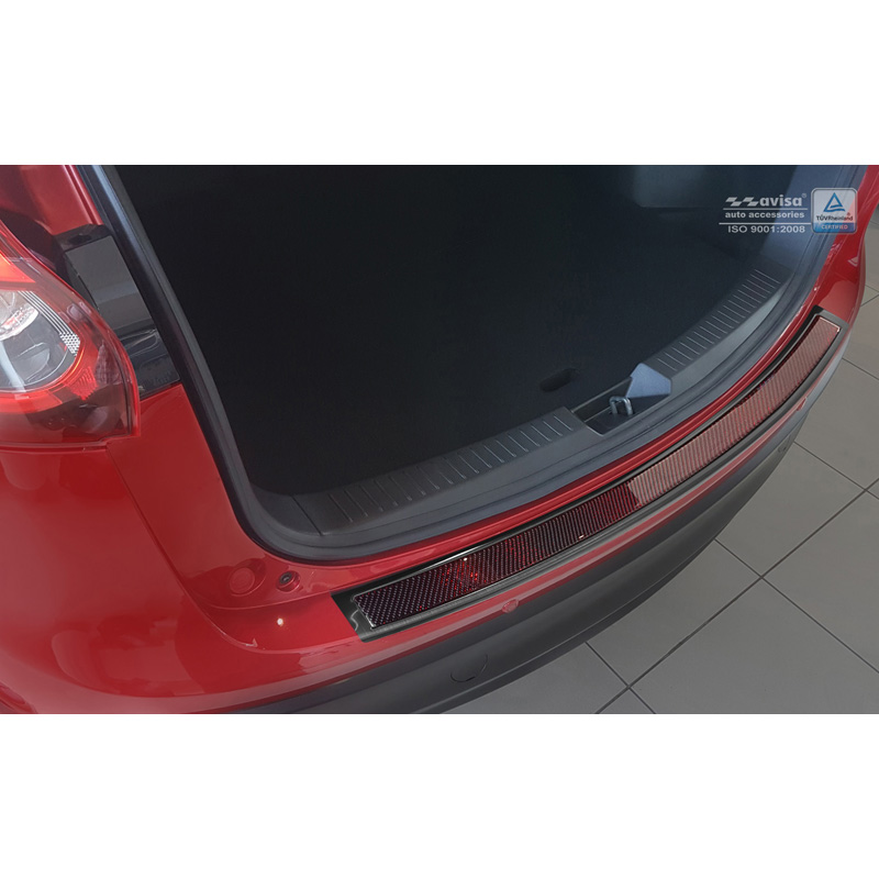 RVS Achterbumperprotector 'Deluxe'  Mazda CX-5 2014- Zwart/Rood-Zwart Carbon