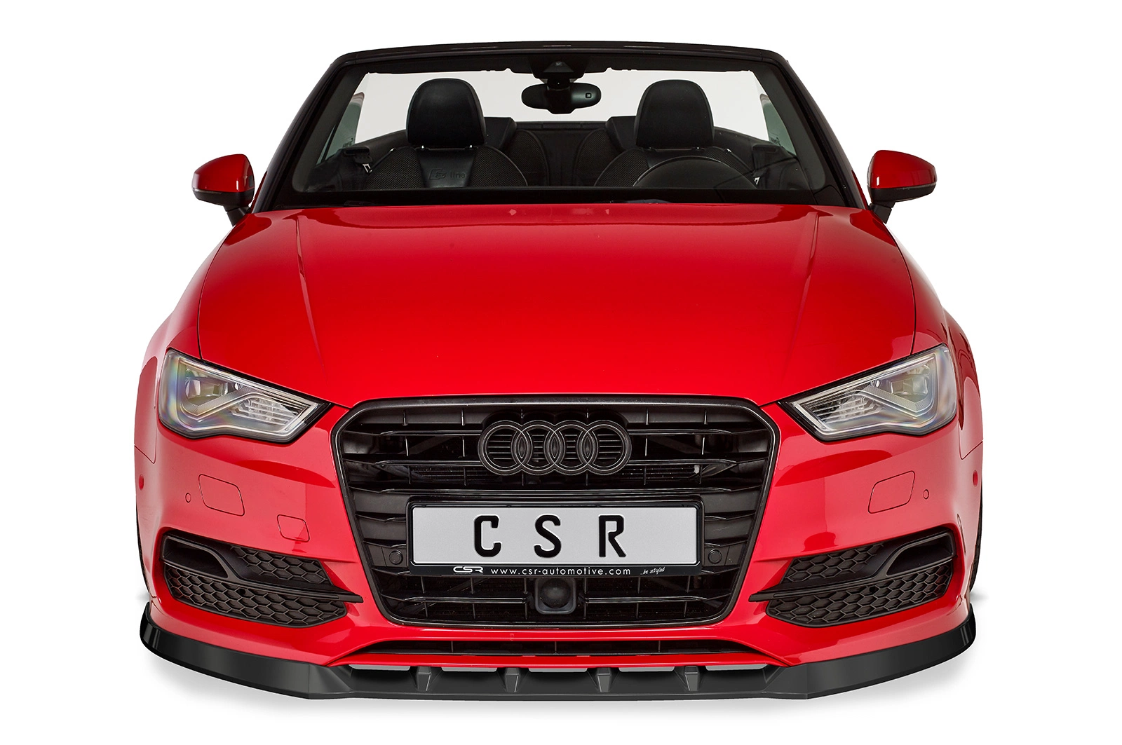 Voorspoiler Audi S3 / A3 8V S-Line Cabrio / Limo glans zwart – 2013–2016