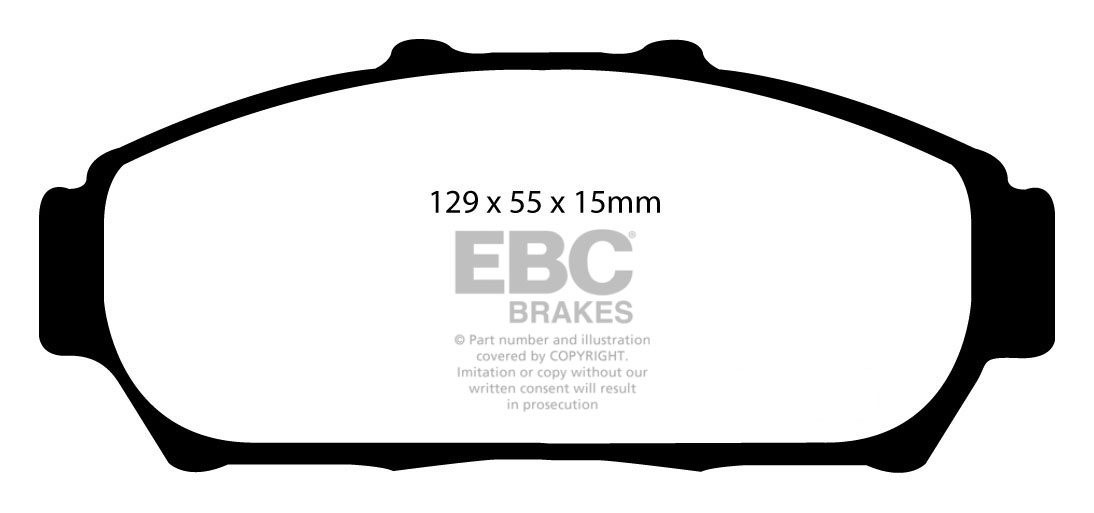 EBC Brakes JAGUAR E-Type 4.2 64-68 Remblokken achterzijde yellow