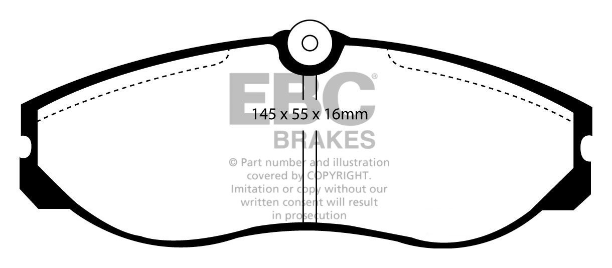 EBC Brakes NISSAN Terrano II 2.7 TD 99-2006 Remblokken voorzijde