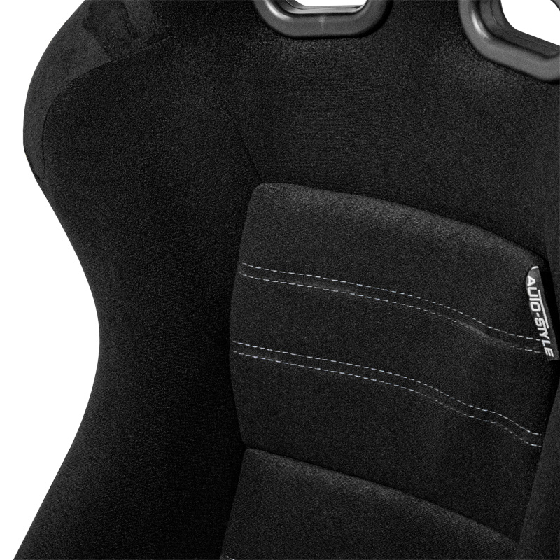 Sportstoel 'BS5' - Zwart/Grijs - Dubbelzijdig verstelbare polyester rugleuning - incl. sledes