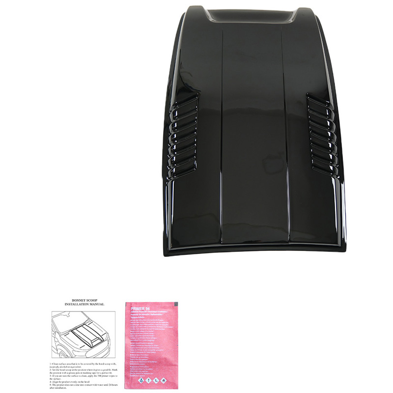 Motorkapluchtinlaat (Scoop)  Ford Ranger T7/T8 2015-2022 - Glanzend zwart