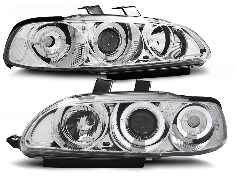 Koplampen Honda Civic 92-95 4 deurs Angel Eyes chroom