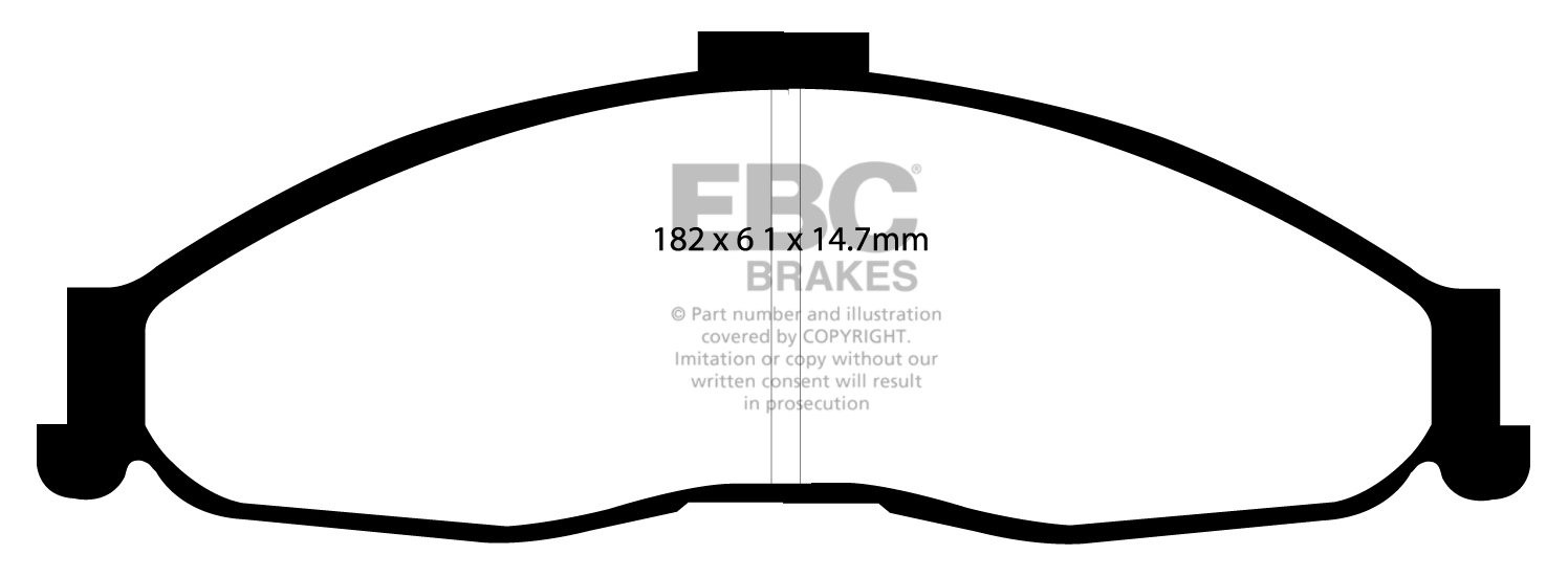 EBC Brakes CHEVROLET Camaro 5.7 98-2002 Remblokken voorzijde red