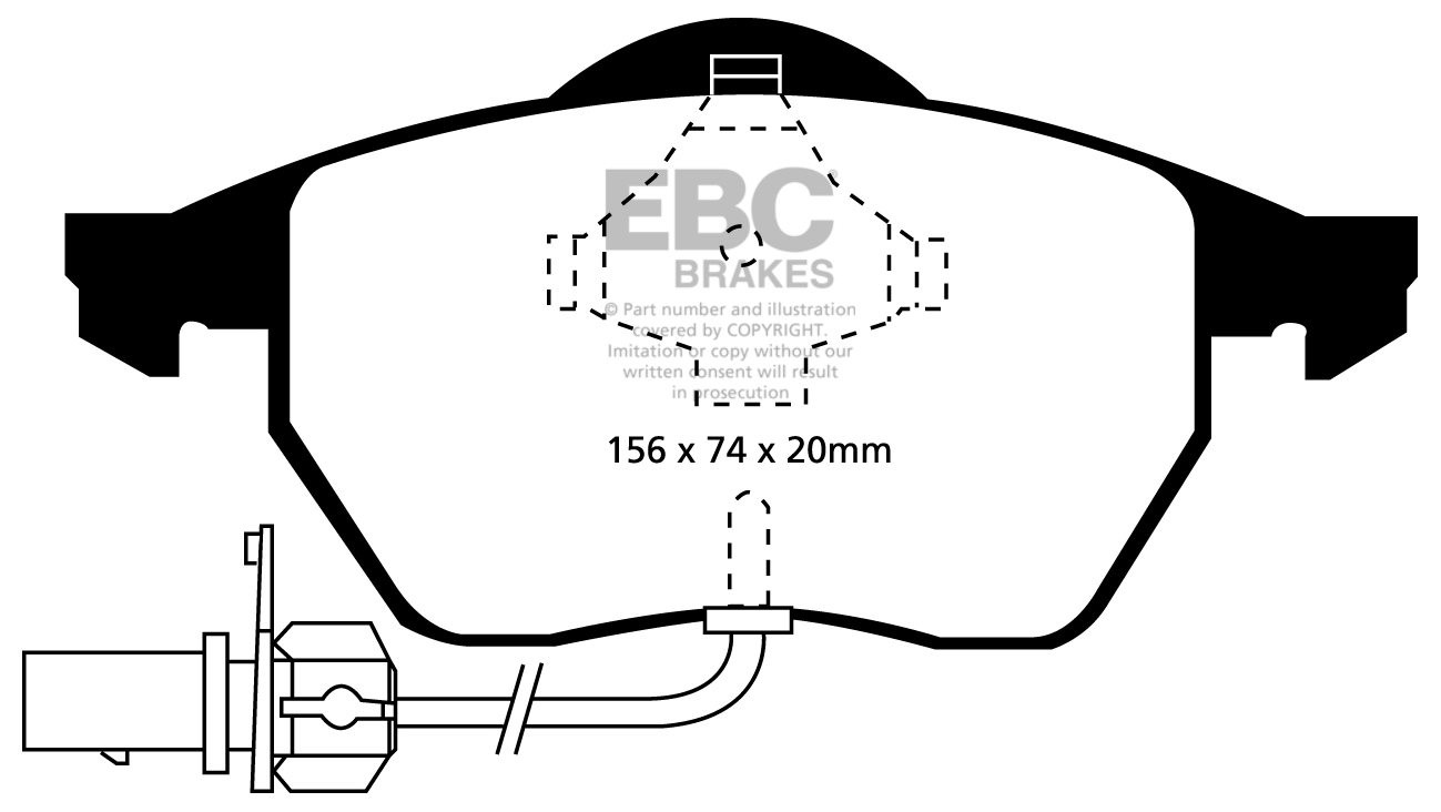 EBC Brakes VW Passat 3B/3BG 2.0 99-2001 Remblokken voorzijde
