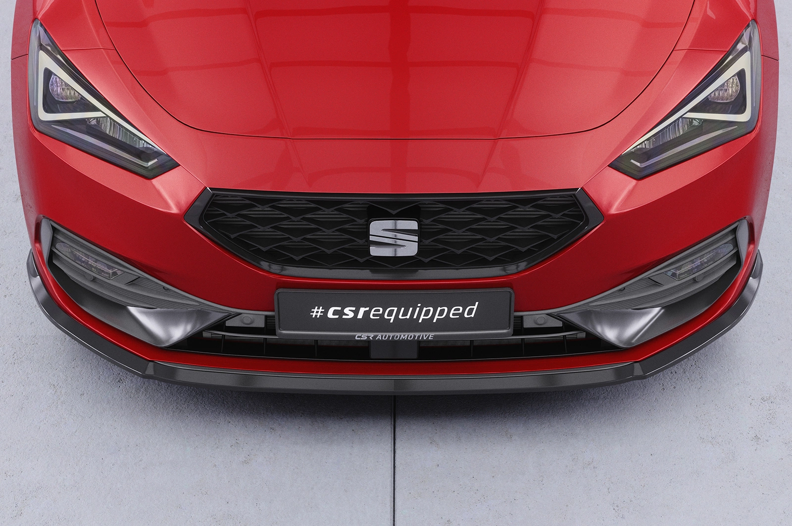 Voorspoiler Seat Leon 4 (Typ KL) Glans Zwart – CSR Automotive
