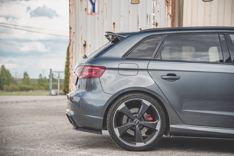 Achterzij Spoiler V.1 Audi RS3 8V Sportback Glanzend Zwart