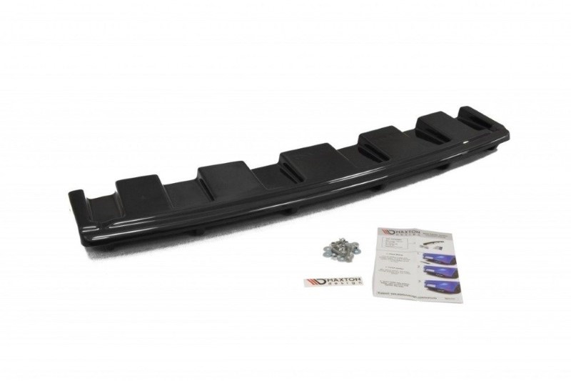Centrale Achterspoiler Audi S6 C7 Avant (Met verticale bar) Glanzend Zwart