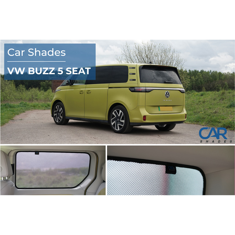Set Car Shades (achterportieren)  Volkswagen ID.Buzz (Bus) 2022- (Korte wielbasis zonder schuiframen) (2-delig)