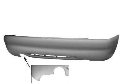 achterbumper, in primer, 1.8 16V/TD 1997-Ford Escort, 1995 -