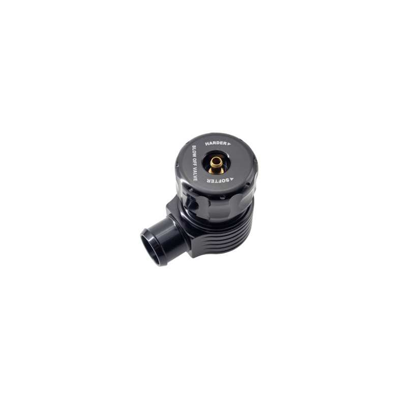 Simoni Racing Universele Blow-Off Valve Type 13 - voor benzineturbomotoren, met instelbare afblaasdruk - Aansluiting 22mm, Lengte 90mm, Diameter 48mm - Zwart