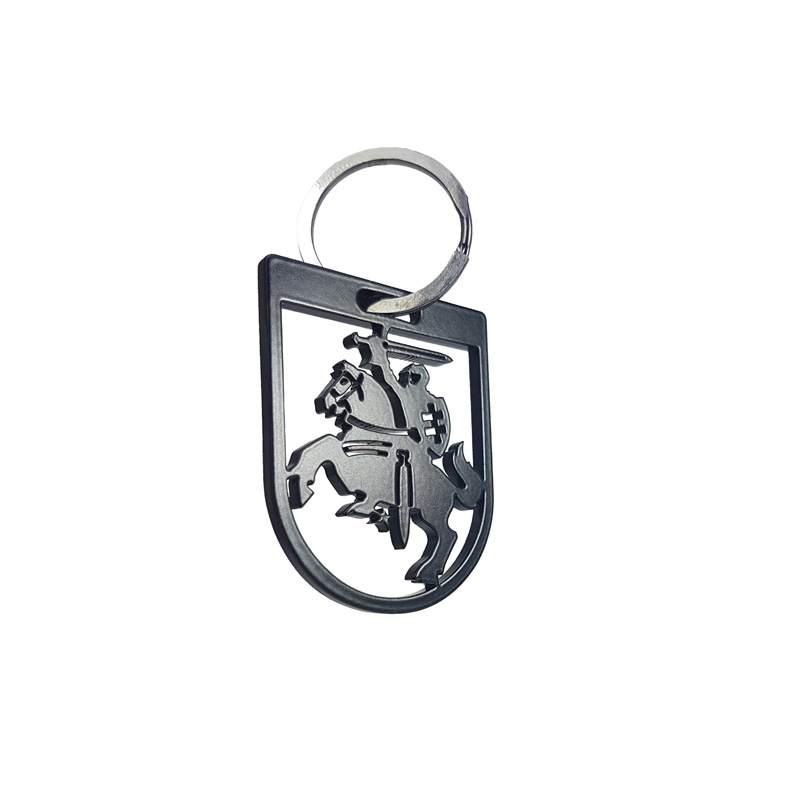 RVS sleutelhanger - 'Litouwen' (Zwart)