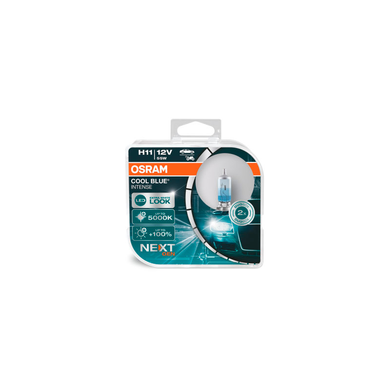 Osram Cool Blue Intense NextGen Halogeen lampen - H11 - 12V/55W - set à 2 stuks