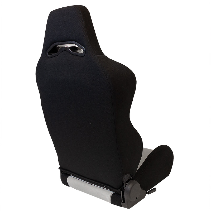 Sportstoel 'Eco' - Zwart/Grijs - Rechterzijde verstelbare rugleuning - incl. sledes