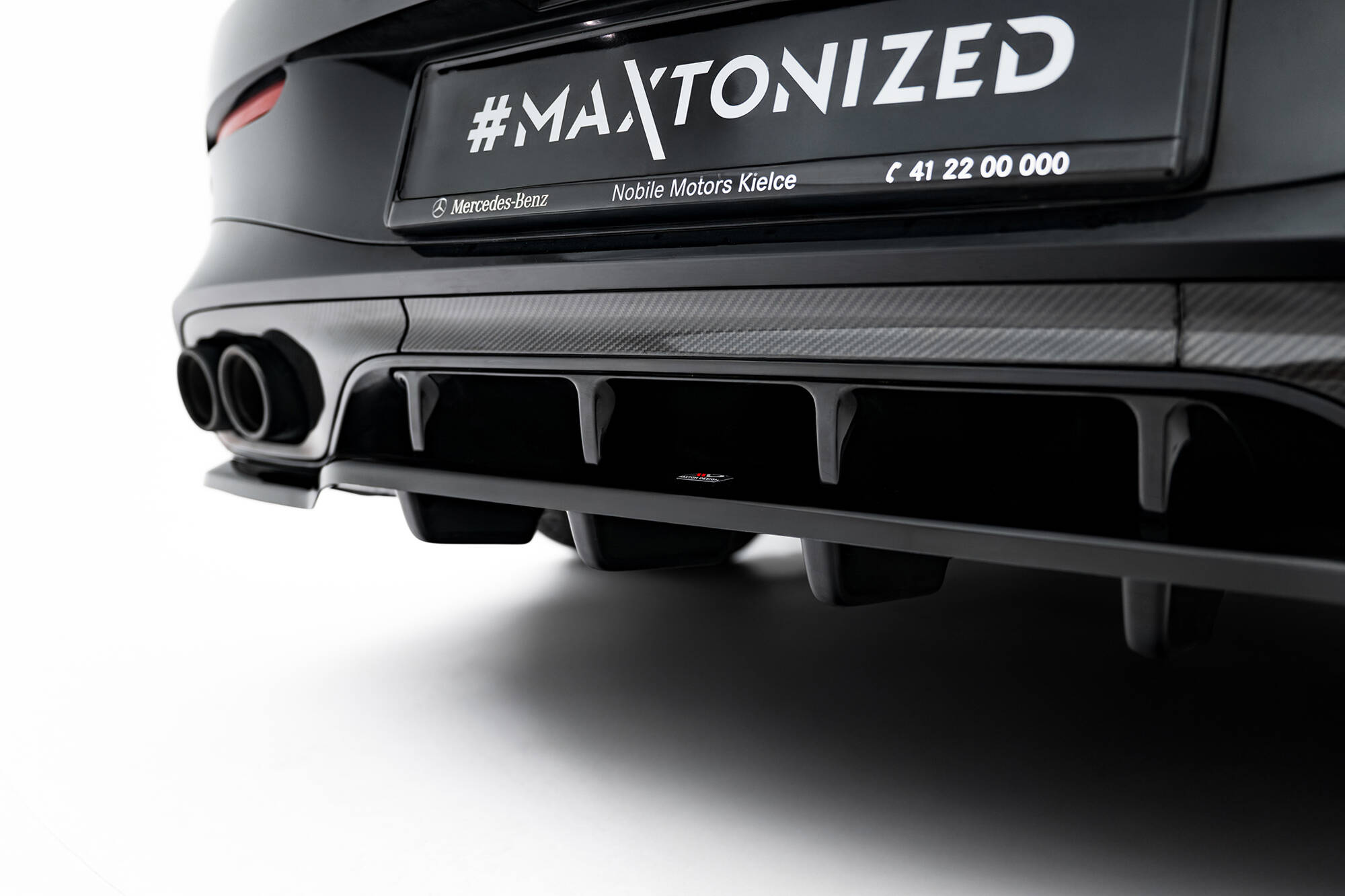 Achter Diffuser Mercedes-AMG CLE 53 / AMG-Line C236 Maxton Glanzend zwart