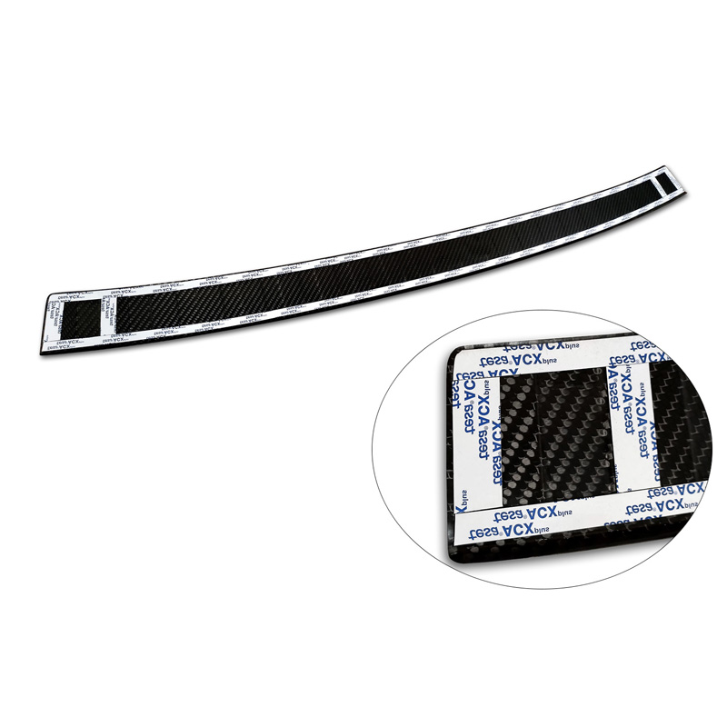 Echt 3D Carbon Achterbumperprotector  Volkswagen Caravelle T6 2015-2019 & Caravelle T6.1 2019- (met achterklep) 'Ribs'
