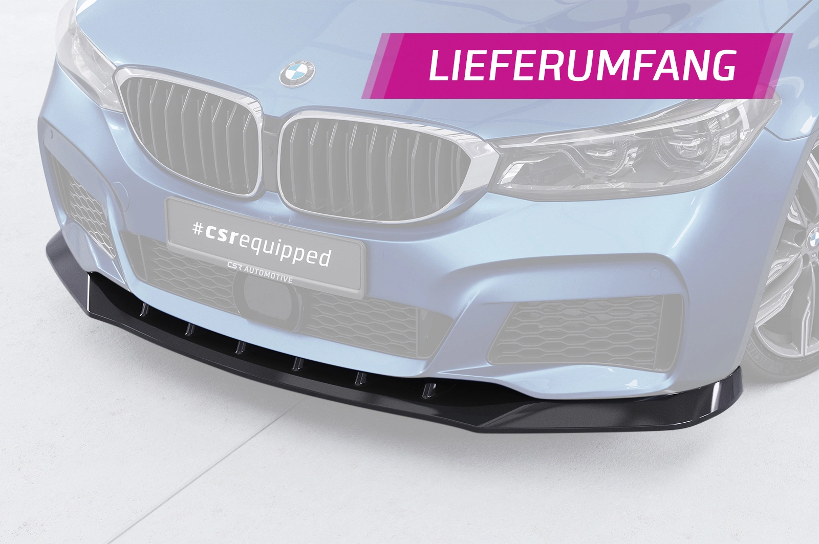 Voorspoiler BMW 6er G32 glans zwart