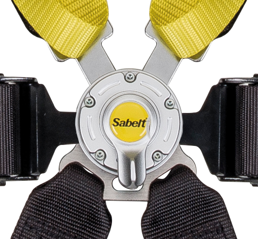 Sabelt Gordel 6 Punts Alu Rood 2 Inch FHR / HANS / FIA