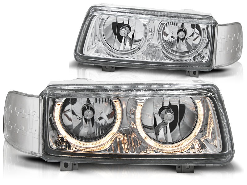 Koplampen VW Passat 35i 93-96 Angel Eyes chroom
