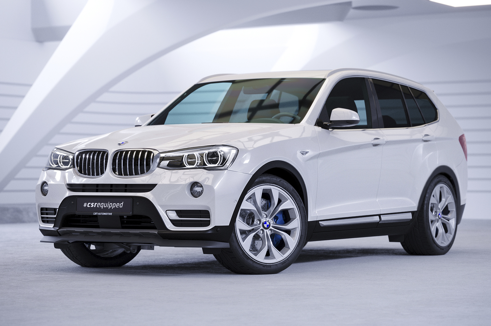 Voorspoiler BMW X3 F25 LCI CSR Glans Zwart