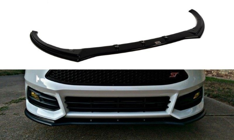 Voorspoiler Ford Focus ST Mk3 FL V.1 Glanzend Zwart