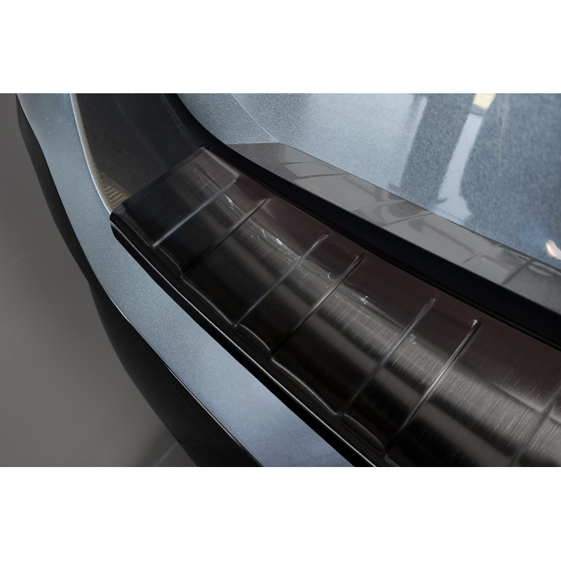 Zwart RVS Achterbumperprotector  Peugeot 308 III SW 2021- 'Ribs'