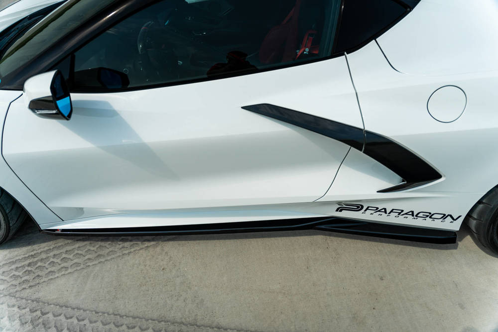 Zijskirts Chevrolet Corvette C8 Maxton Glans Zwart