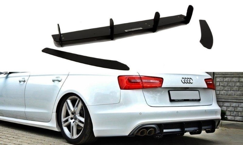 Achter Diffusers & Achterzij Spoilers Audi A6 S-Line C7 (Uitlaat 1X2)