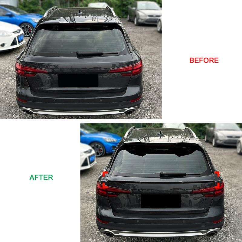 Onderste achterspoiler  Audi A4 (B9) Avant Facelift 2019-2024 (ABS Glanzend zwart)
