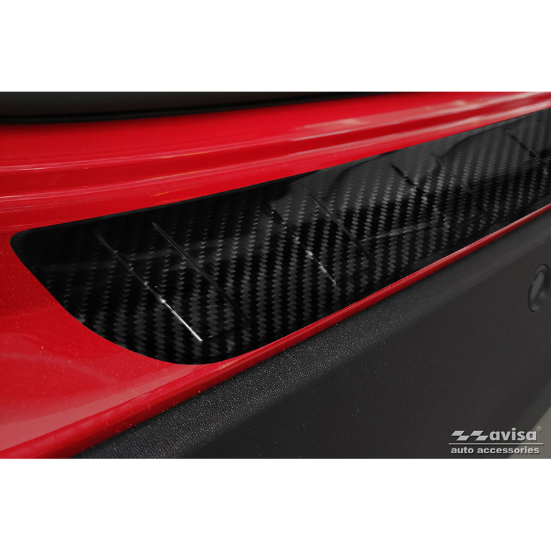 Echt 3D Carbon Achterbumperprotector  Mercedes GLA H247 2020- 'Ribs'