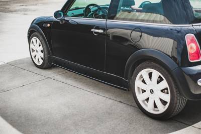 Zijskirts Mini Cooper / One R50 Glans Zwart