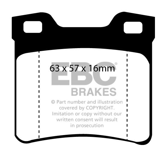 EBC Brakes PEUGEOT 406 1.9 TD 95-98 Remblokken achterzijde green