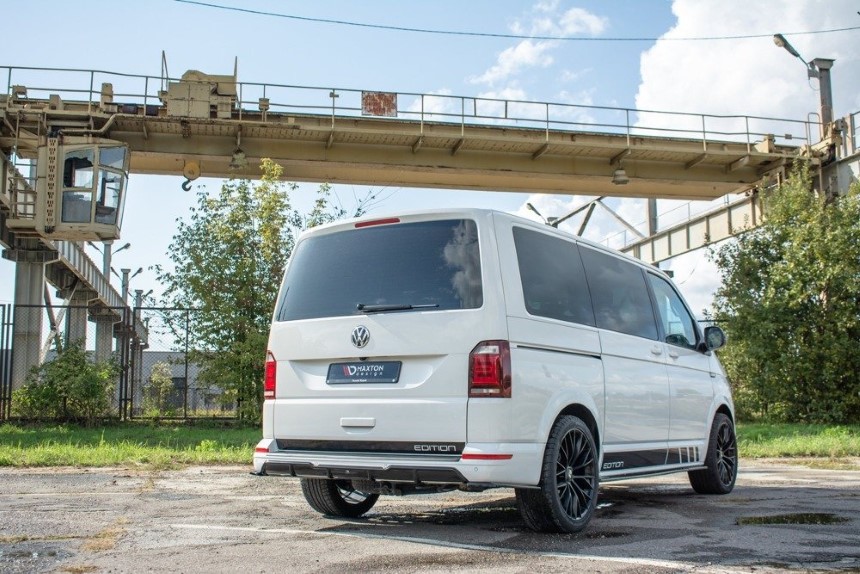 Zijskirts Volkswagen T6 Bus Glans Zwart