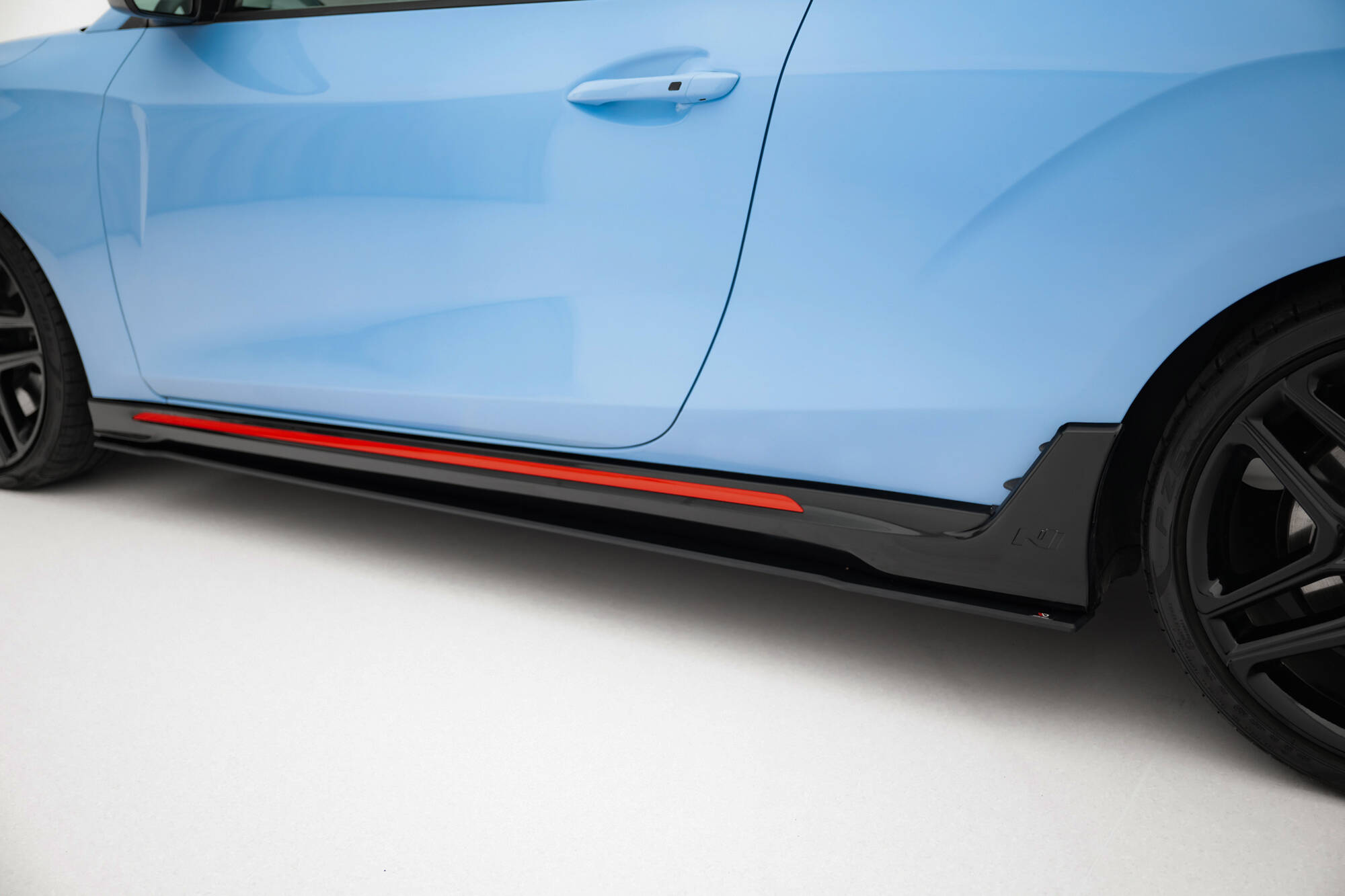 Street Pro Zijskirts Hyundai Veloster N MK2 Maxton Glanzend zwart