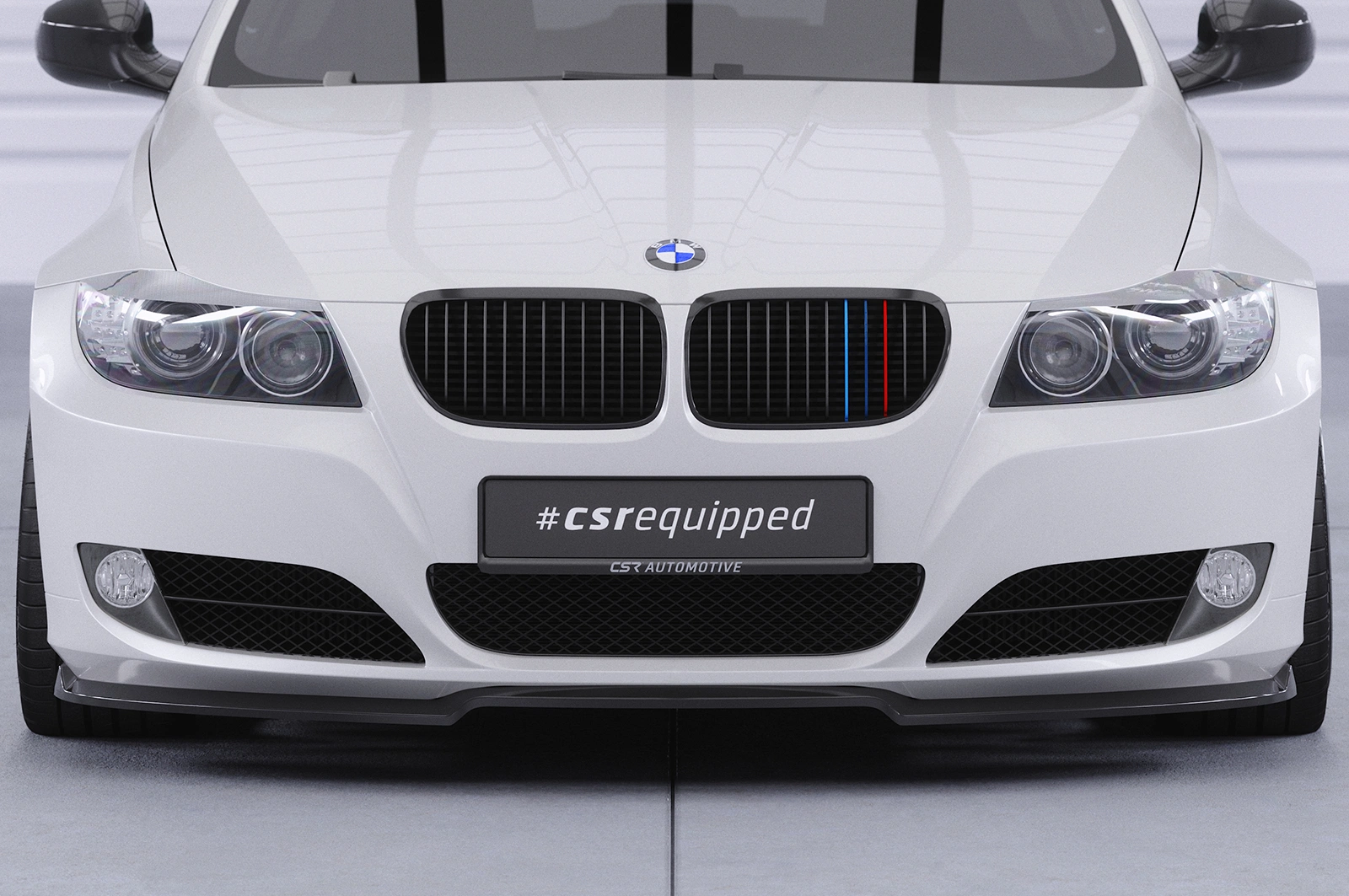 Voorspoiler BMW 3er E90/E91 LCI 2008-2012 Glans Zwart – CSR