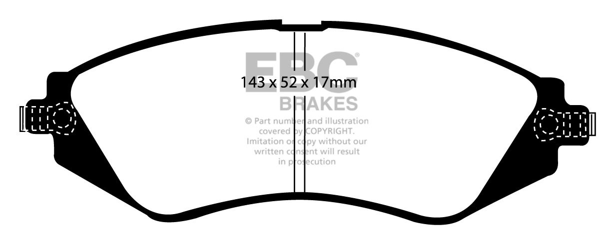 EBC Brakes DAEWOO Tacuma 1.6 2001-2005 Remblokken voorzijde gree