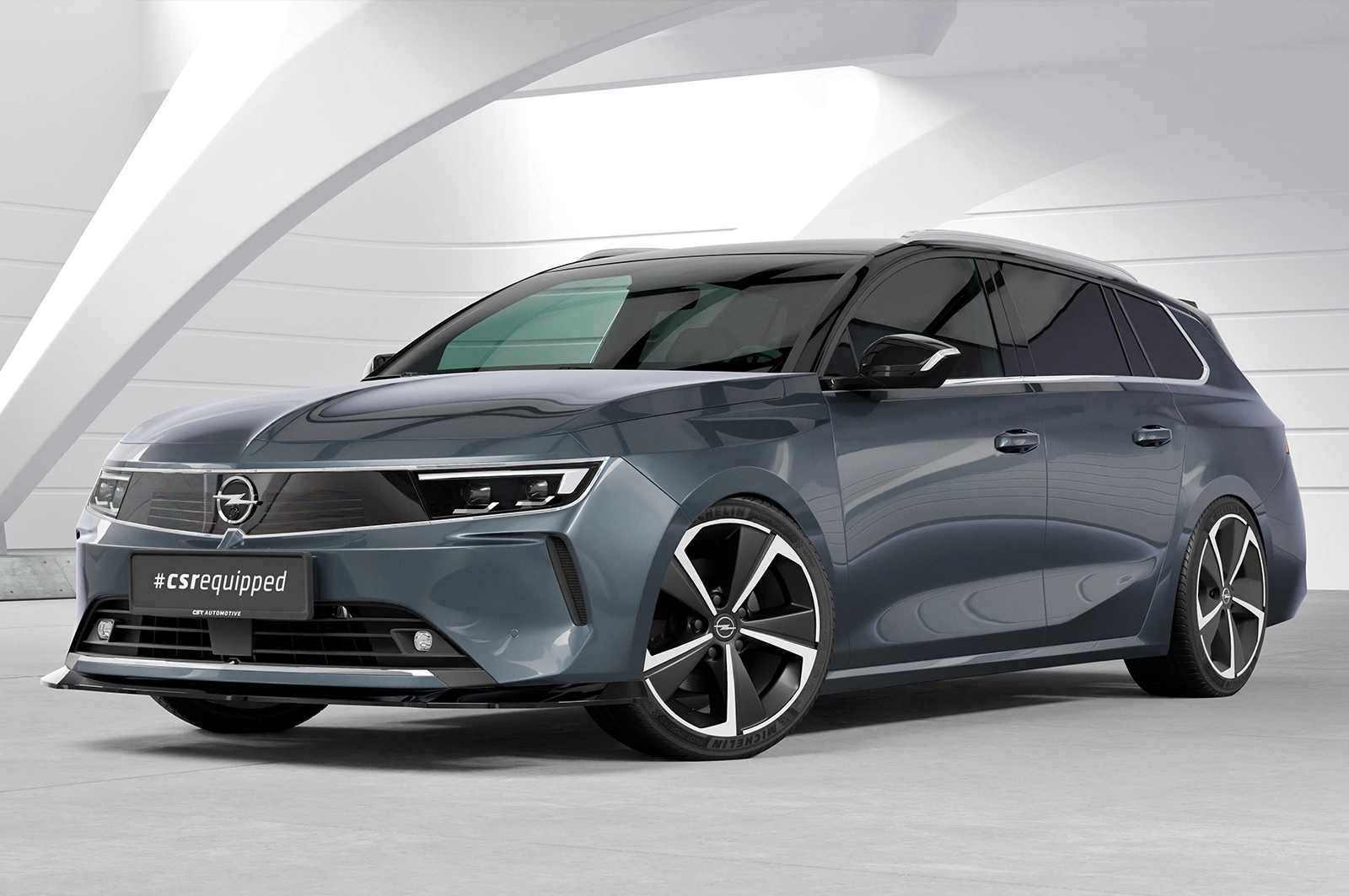 Voorspoiler Opel Astra L Sports Tourer glans zwart